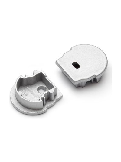 Ändstycken till UNI12 D - Silver m. hål - 20 st