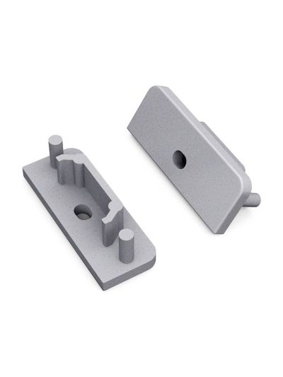 Ändstycken till SURFACE14 Gen2 - Silver m. hål - 20 st