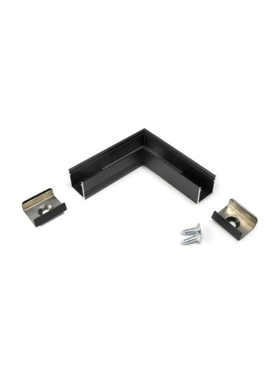 Vinkel till LED-profil SMART10 - 90° - Svart