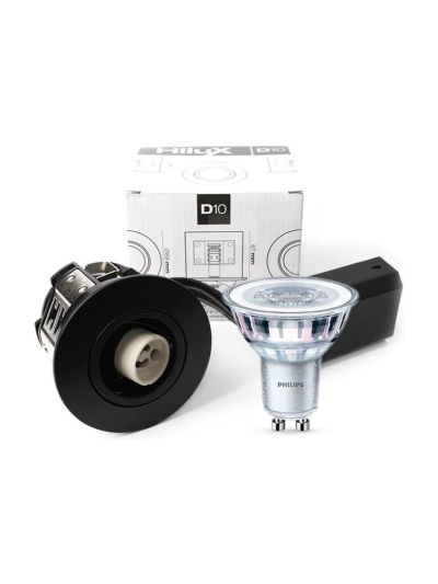 HiluX D10 Svart inomhus inkl. Philips Warm Glow - CRI90