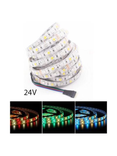 RGB+WW LED-list - 12W/m - 5m - IP20 - 60 LED/m - 24V