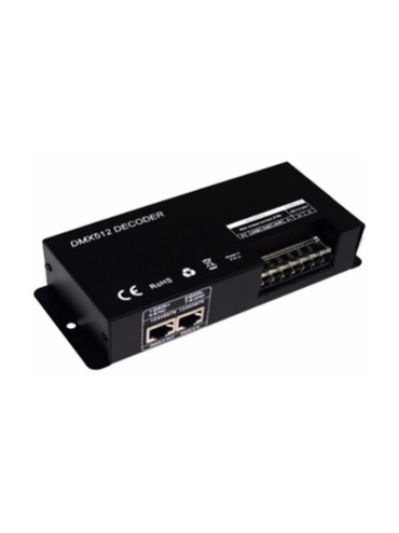 DMX 512 RGB+W-controller - 12V/24V - upp till 768W - 12V-24V-ingång