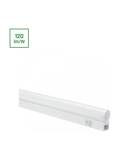 Underskåpsbelysning T5 - 14W - 1200mm - 230V - 120° - IP20 - vit - 1400lm - RA80 - på/av - kallvit