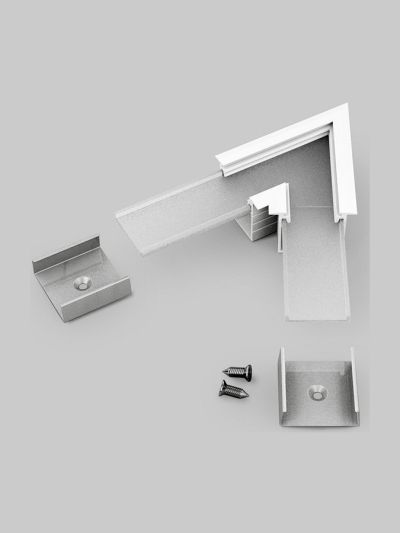 Vinkel till LED-profil LINEA-IN20 - 60° - Vit
