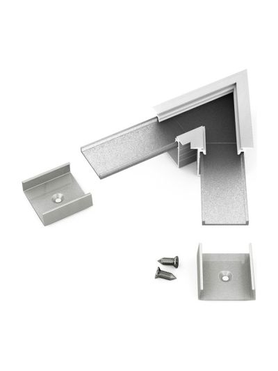 Vinkel till LED-profil LINEA-IN20 - 60° - Anodiserad