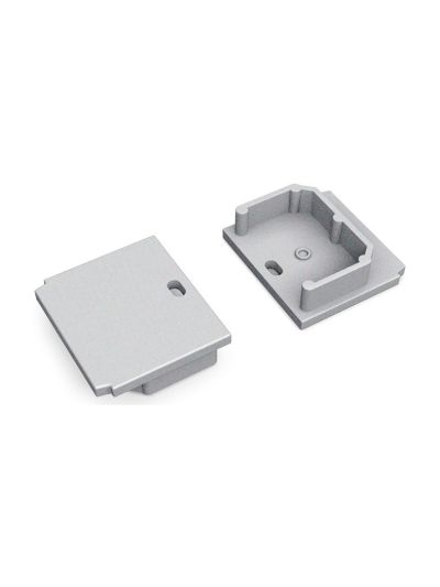 Ändlock till LINEA-IN20 TRIMLESS - Silver med hål - 20 st