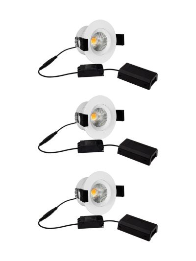 HiluX D8 Tilt360 3-pack - Full Spectrum LED-inbyggnadsspot - Ra97 - 2700K - Vit