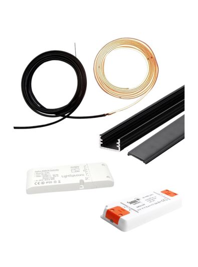 LED-set till akustikpaneler - 1 x 240 cm - Komplett - Svart - ZigBee