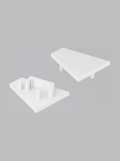 Ändlock till CORNER12.v2 - Vit - 20 st