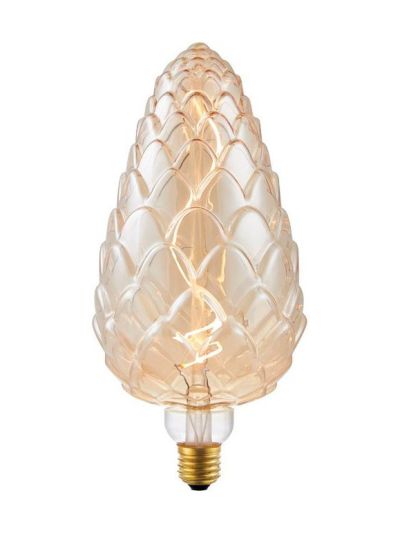 E27 - SPL Big FleX Pine-Cone - Amber - Ø:120mm - 2000K - CRI 90 - Dimbar