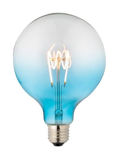 E27 - SPL FleX Globe Colored - blå - Ø:125mm - 2200K - CRI 93 - dimbar