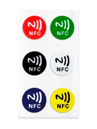 NFC-tagg - NTAG213 - färgade klistermärken - 6 st