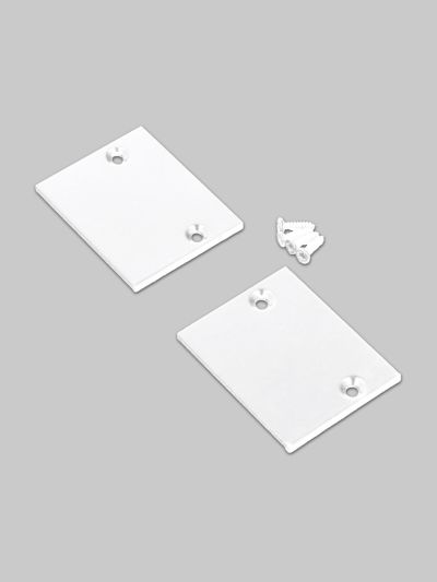 Ändlock till PIXEL33-01 - Vit - Metall - 2 st