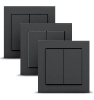 Senic Friends Of Hue-strömbrytare - Antracit - 3-pack