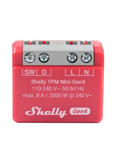 Shelly - 1PM Mini Gen4 - WiFi - Matter - Zigbee - Relä