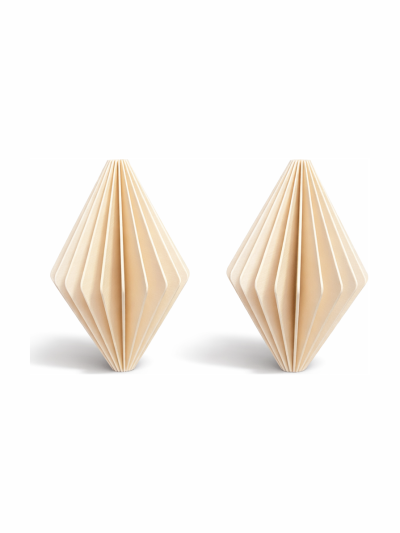 Simiu - Julhänge - 9 cm - Diamant - Beige - 2-pack
