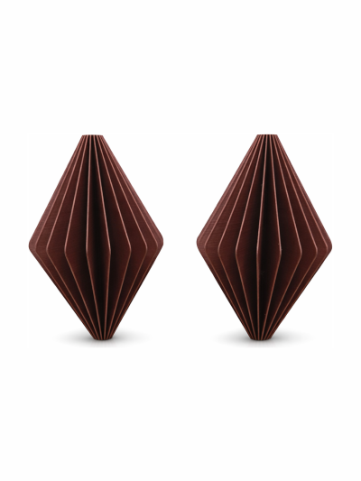 Simiu - Julhänge - 9 cm - Diamant - Bordeaux röd - 2-pack