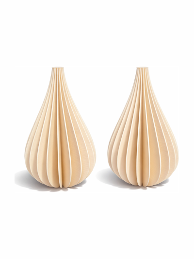 Simiu - Julhänge - 9 cm - Droppe - Beige - 2-pack