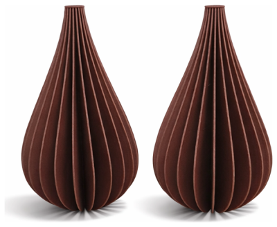 Simiu - Julhänge - 9 cm - Droppe - Bordeaux röd - 2-pack