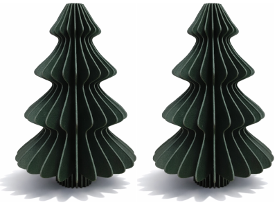 Simiu - Julhänge - 9 cm - Granträd - Grön - 2-pack