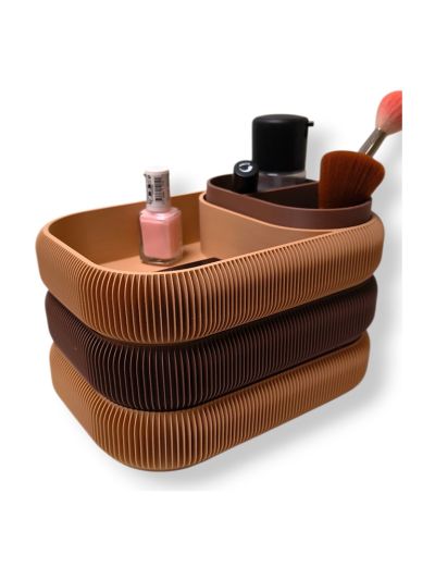 Simiu - STACKSEY - Makeupställ - Stor - Mocka/Beige - 22 x 14cm