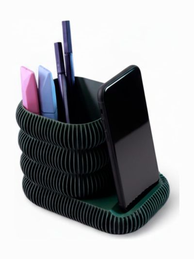 Simiu - LAMEL - Mobil- och pennhållare - Oliv - 10 cm hög