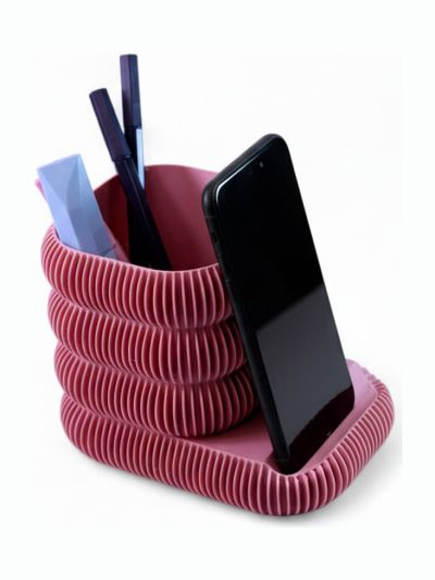 Simiu - LAMEL - Mobil- och pennhållare - Rosa - 10 cm hög