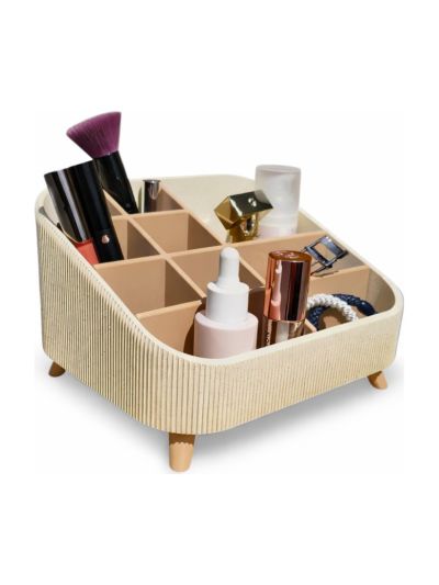 Simiu - THALOR - Makeupställ med ben - Marmor/beige