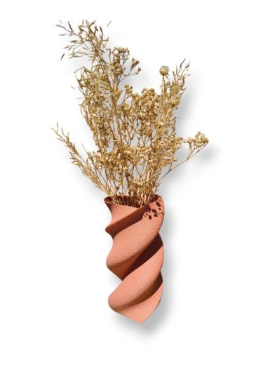 Simiu - HEART TWIST - Vas - 20 cm - dammrosa