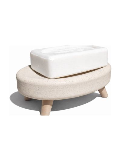 Simiu - Tvålkopp - Beige marmor/beige
