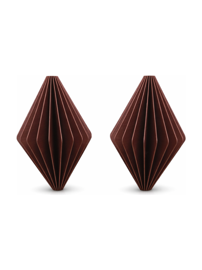 Simiu - Julhänge - 6 cm - Diamant - Bordeauxröd - 2-pack