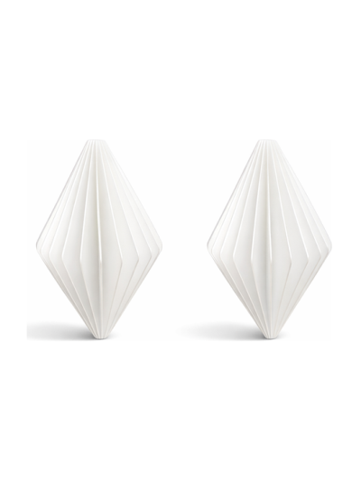 Simiu - Julhänge - 6 cm - Diamant - Silkesvit - 2-pack
