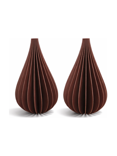 Simiu - Julhänge - 6 cm - Droppe - Bordeauxröd - 2-pack