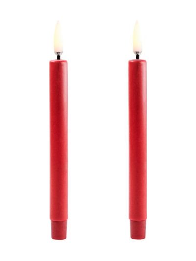 Uyuni - LED-minikronljus - Karminröd - 2-pack - 1,3x12 cm