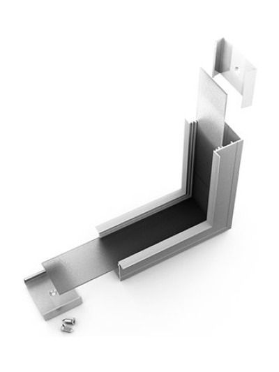 Vinkel till LED-profil VARIO30-07 - 90° - anodiserad - stående